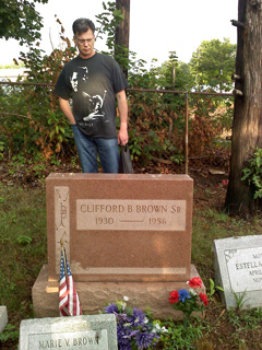 Roger at Clifford's grave